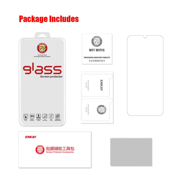 For Samsung Galaxy A14 5G ENKAY Hat-Prince 0.26mm 9H 2.5D Tempered Glass Film, For Samsung Galaxy A14 5G(1pc), For Samsung Galaxy A14 5G(2pcs), For Samsung Galaxy A14 5G(5pcs), For Samsung Galaxy A14 5G(10pcs)