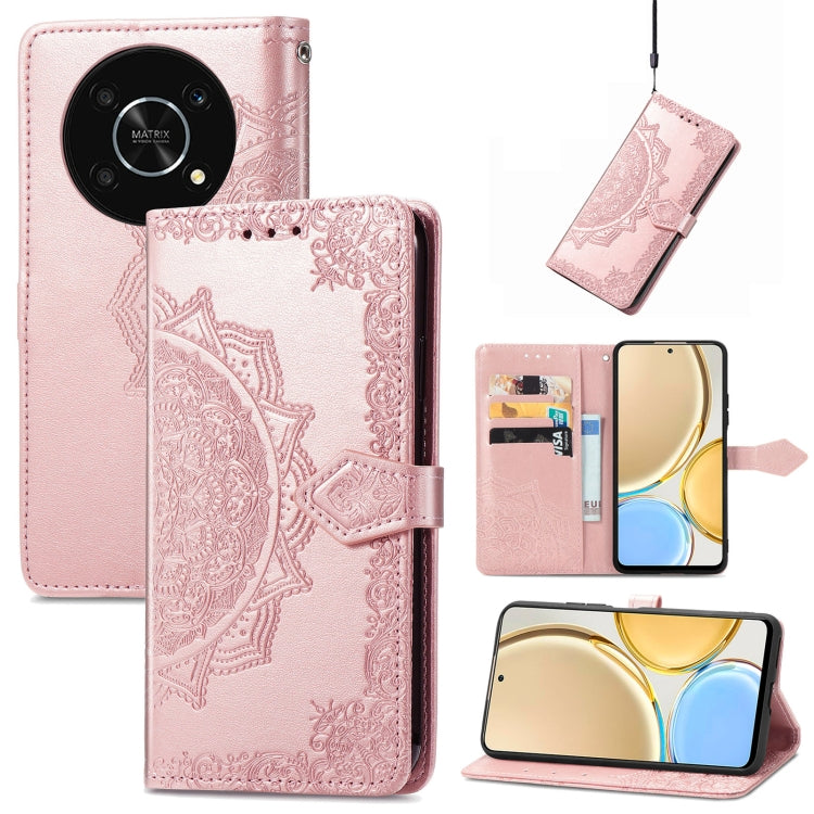 Mandala Flower Embossed Leather Phone Case, For Honor Magic 4 Pro, For Honor X8 5G, For Honor X30 / Magic 4 Lite 5G, For Infinix Note 11