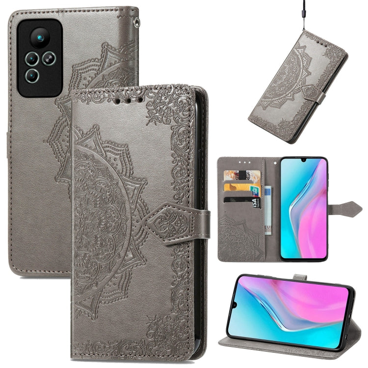 Mandala Flower Embossed Leather Phone Case, For Honor Magic 4 Pro, For Honor X8 5G, For Honor X30 / Magic 4 Lite 5G, For Infinix Note 11