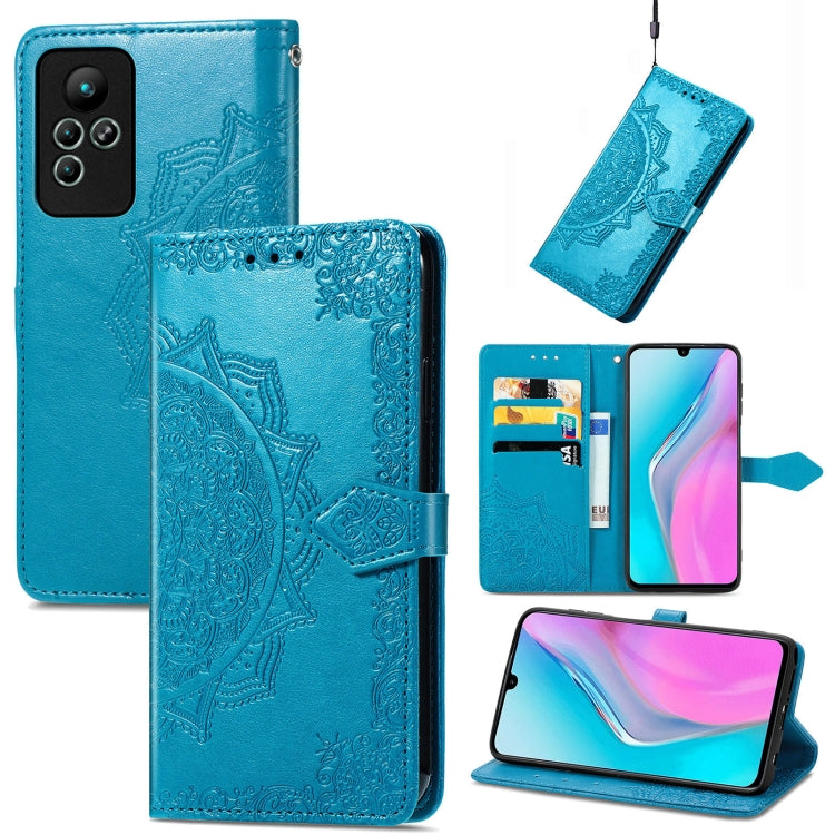 Mandala Flower Embossed Leather Phone Case, For Honor Magic 4 Pro, For Honor X8 5G, For Honor X30 / Magic 4 Lite 5G, For Infinix Note 11