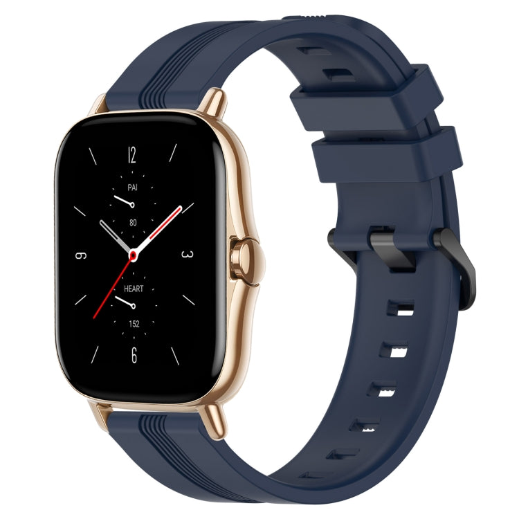20mm Concave Striped Slicone Watch Band, For Amazfit GTS 2, For Amazfit GTS