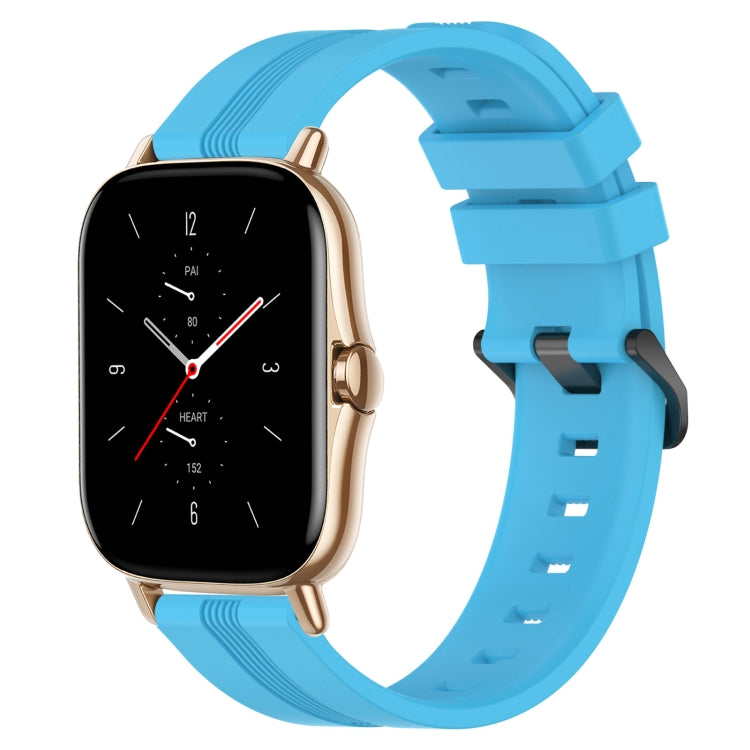 20mm Concave Striped Slicone Watch Band, For Amazfit GTS 2, For Amazfit GTS