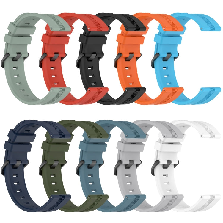 20mm Concave Striped Slicone Watch Band, For Garmin Forerunner 55, For Garmin Venu