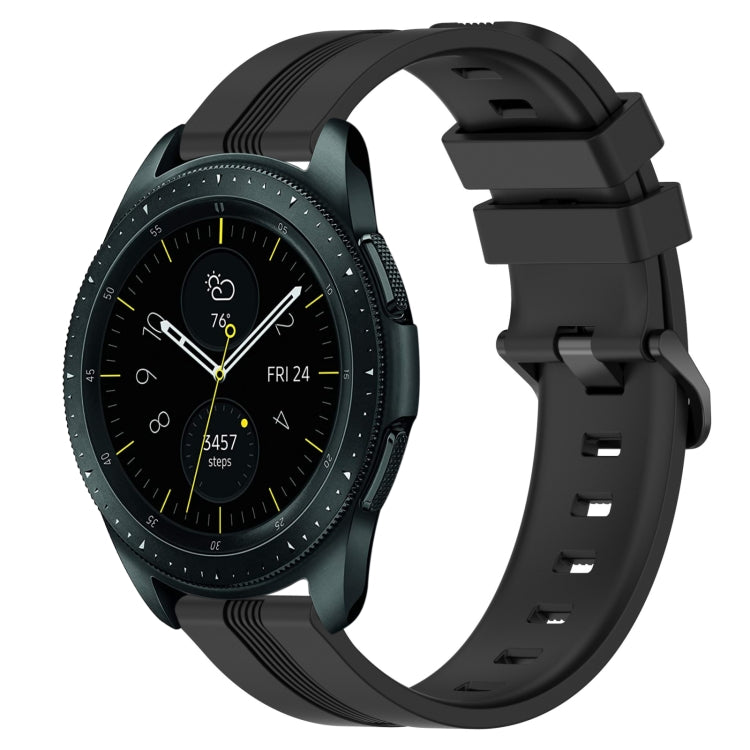 20mm Concave Striped Slicone Watch Band, For Samsung Galaxy Watch 42mm, For Samsung Galaxy Watch 6 44mm