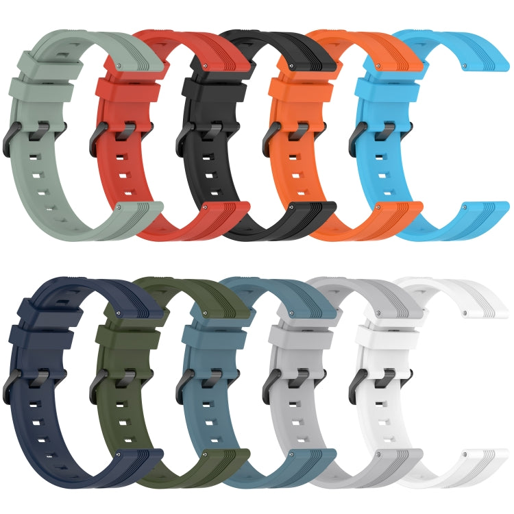 20mm Concave Striped Slicone Watch Band, For Samsung Galaxy Watch 42mm, For Samsung Galaxy Watch 6 44mm