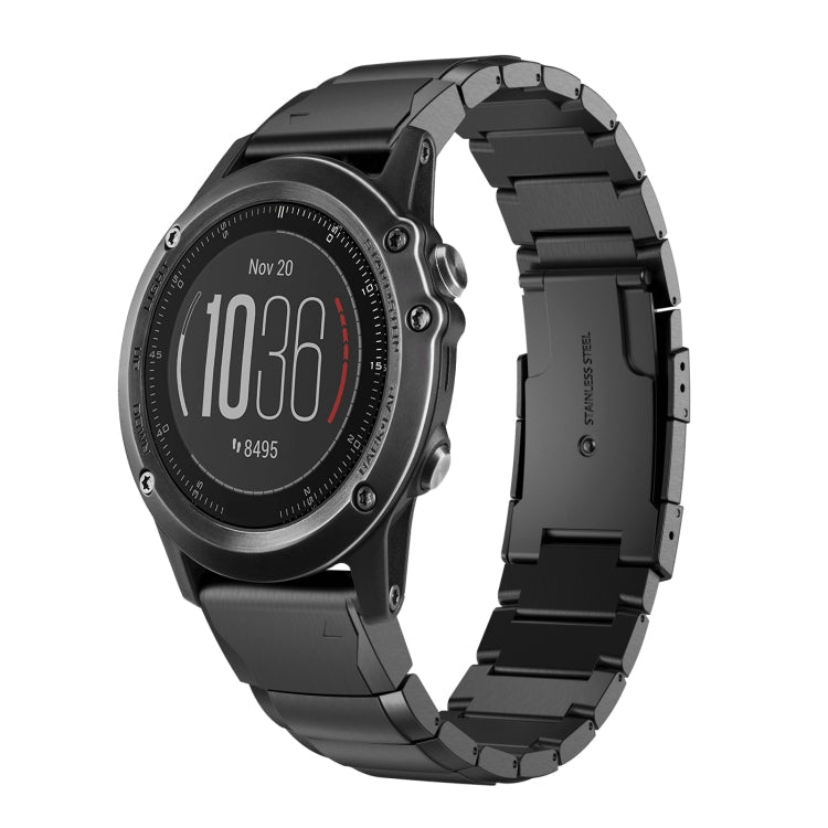 26mm Tortoise Shell Stainless Steel Watch Band, For Garmin Fenix 3, For Garmin Fenix 3 HR, For Garmin Descent MK 2, For Garmin Descent MK 2i