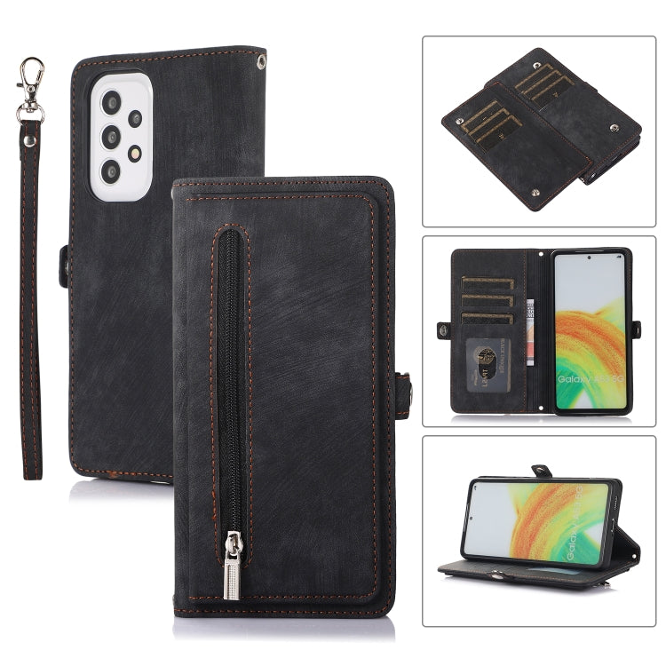 Zipper Card Slot Buckle Wallet Leather Phone Case, For Samsung Galaxy A23, For Samsung Galaxy A13 4G / 5G, For Samsung Galaxy A53 5G, For Samsung Galaxy A33 5G