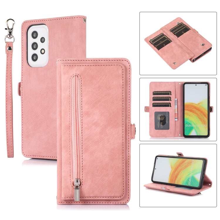 Zipper Card Slot Buckle Wallet Leather Phone Case, For Samsung Galaxy A23, For Samsung Galaxy A13 4G / 5G, For Samsung Galaxy A53 5G, For Samsung Galaxy A33 5G