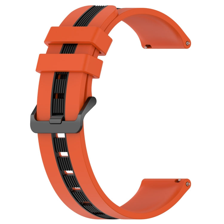 22mm Vertical Two-Color Silicone Watch Band, For Huawei GT2 Pro, For Huawei Watch GT 2E