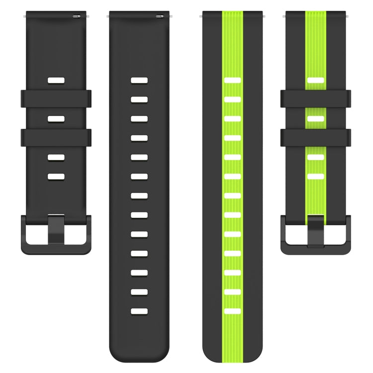 22mm Vertical Two-Color Silicone Watch Band, For Huawei GT2 Pro, For Huawei Watch GT 2E