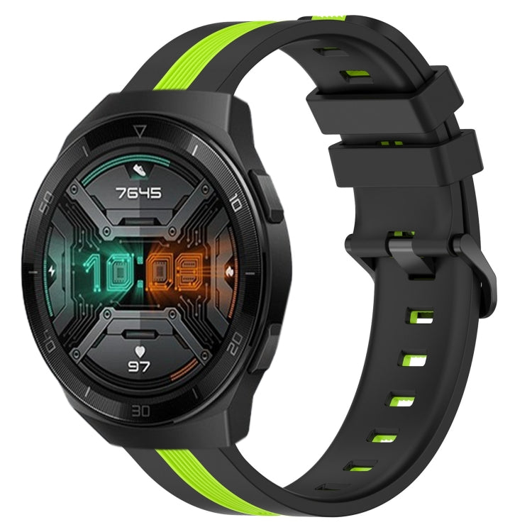 22mm Vertical Two-Color Silicone Watch Band, For Huawei GT2 Pro, For Huawei Watch GT 2E