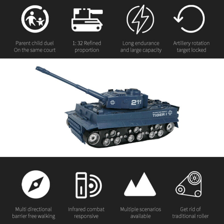 MoFun 369  Remote Control Tank 1:32 Four-way RC Vehicle, Blue, Green, Yellow