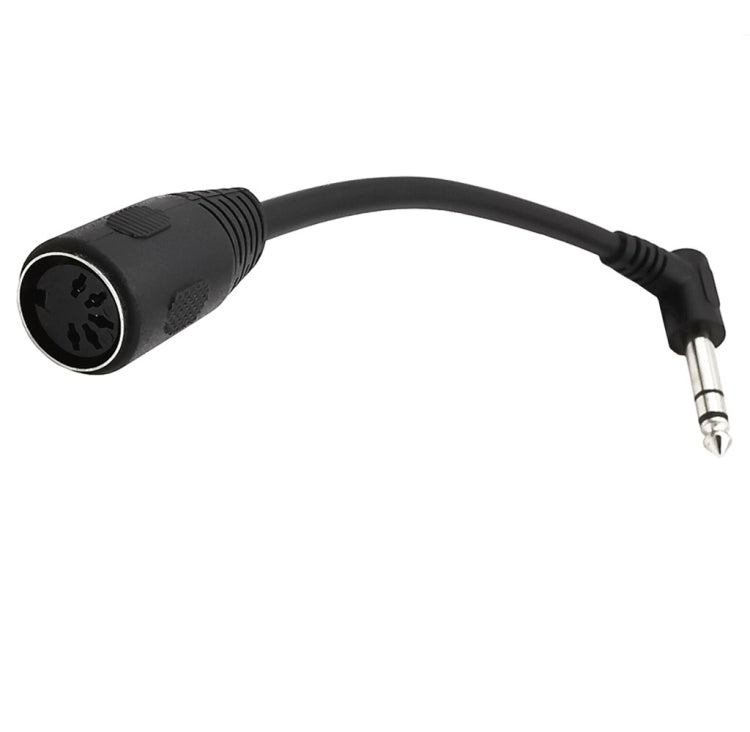 JUNSUNMAY 6.35mm 1/4 inch Male to Female 5 Pin MIDI Audio Stero Adapter, Cable Length: 20cm, Cable Length: 20cm
