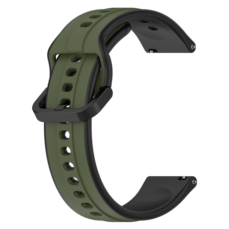 22mm Convex Loop Two-Color Silicone Watch Band, For Huawei Watch 3 Pro, For Huawei GT2 Pro