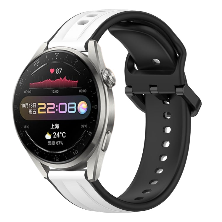 22mm Convex Loop Two-Color Silicone Watch Band, For Huawei Watch 3 Pro, For Huawei GT2 Pro