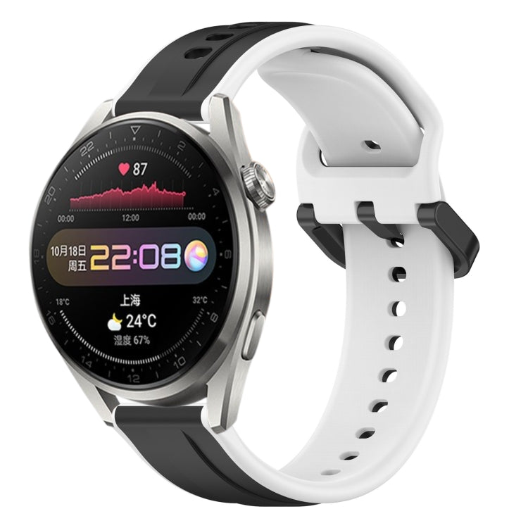 22mm Convex Loop Two-Color Silicone Watch Band, For Huawei Watch 3 Pro, For Huawei GT2 Pro