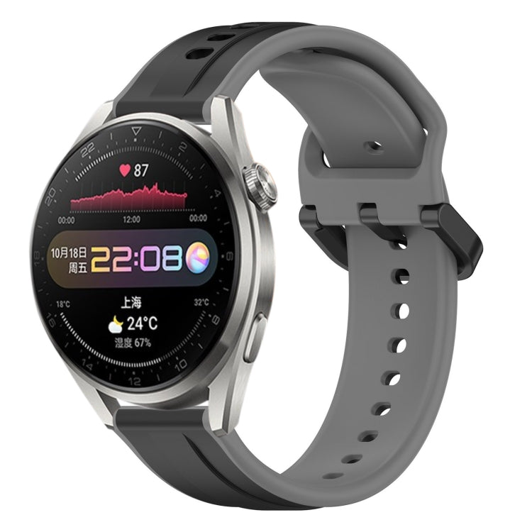 22mm Convex Loop Two-Color Silicone Watch Band, For Huawei Watch 3 Pro, For Huawei GT2 Pro
