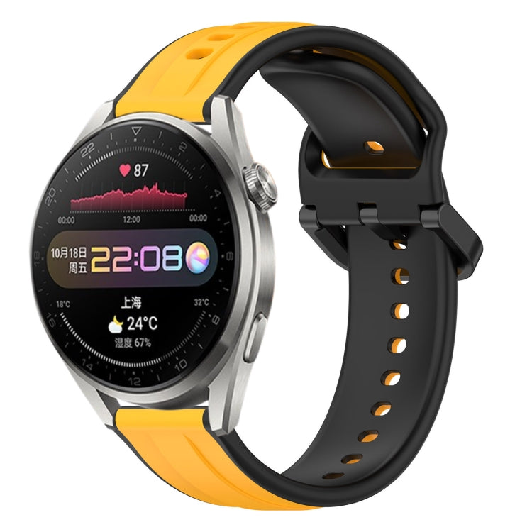 22mm Convex Loop Two-Color Silicone Watch Band, For Huawei Watch 3 Pro, For Huawei GT2 Pro