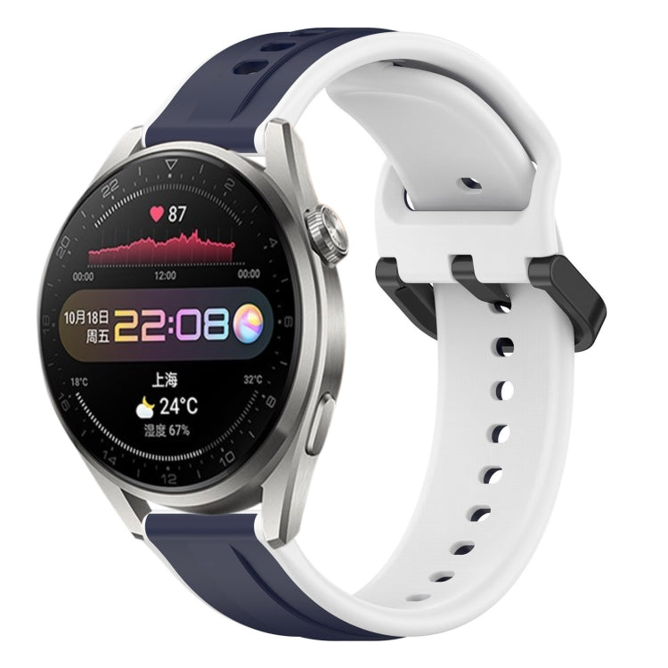 22mm Convex Loop Two-Color Silicone Watch Band, For Huawei Watch 3 Pro, For Huawei GT2 Pro