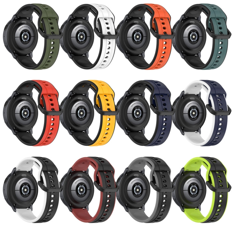 22mm Convex Loop Two-Color Silicone Watch Band, For Huawei Watch 3 Pro, For Huawei GT2 Pro