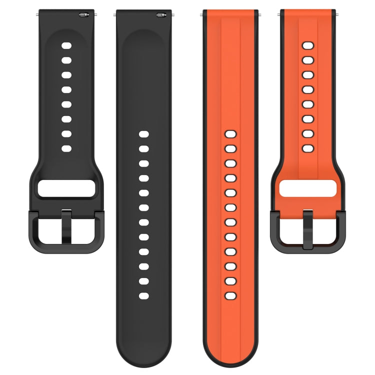 22mm Convex Loop Two-Color Silicone Watch Band, For Huawei Watch 3 Pro, For Huawei GT2 Pro