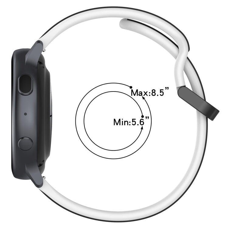 22mm Convex Loop Two-Color Silicone Watch Band, For Huawei Watch 3 Pro, For Huawei GT2 Pro