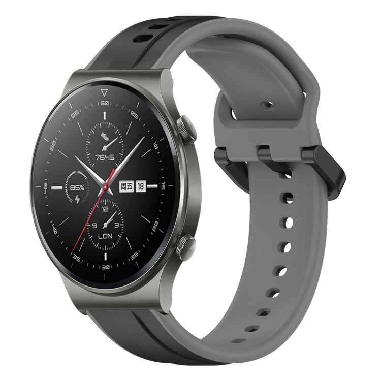 22mm Convex Loop Two-Color Silicone Watch Band, For Huawei Watch 3 Pro, For Huawei GT2 Pro