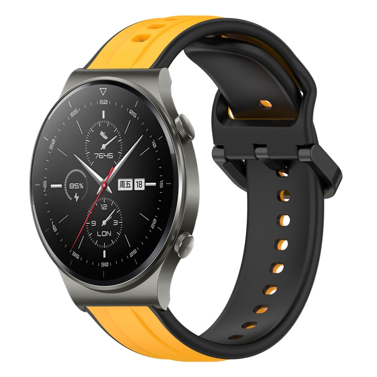 22mm Convex Loop Two-Color Silicone Watch Band, For Huawei Watch 3 Pro, For Huawei GT2 Pro