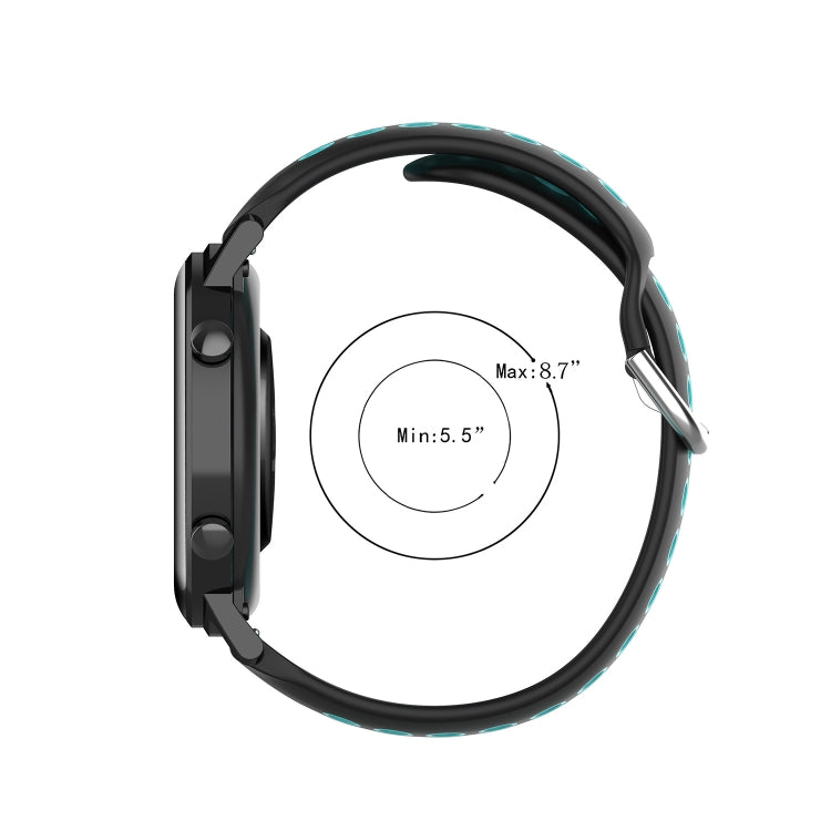 22mm Perforated Breathable Sports Silicone Watch Band, For Huawei GT2 Pro