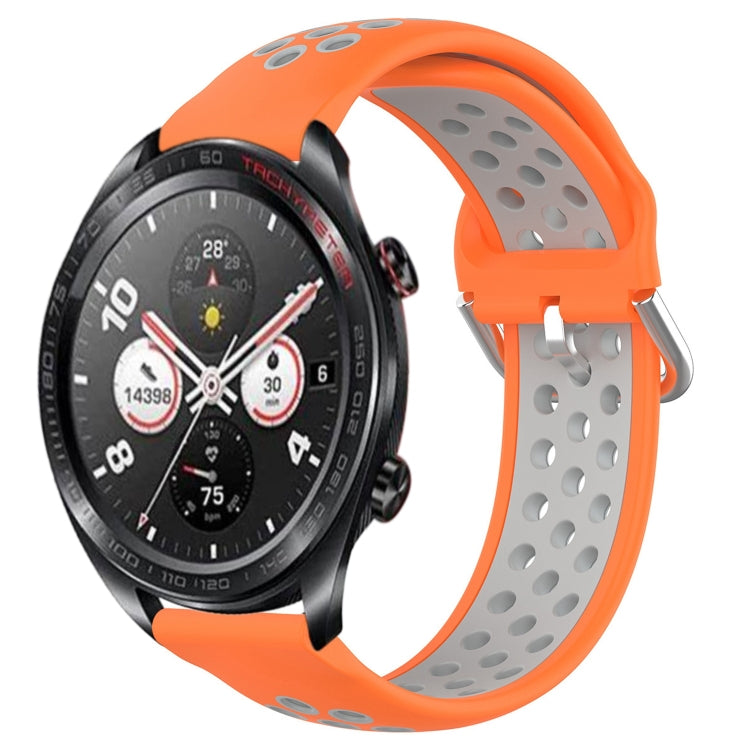 22mm Perforated Breathable Sports Silicone Watch Band, For Honor Watch Dream