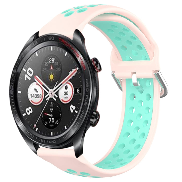 22mm Perforated Breathable Sports Silicone Watch Band, For Honor Watch Dream