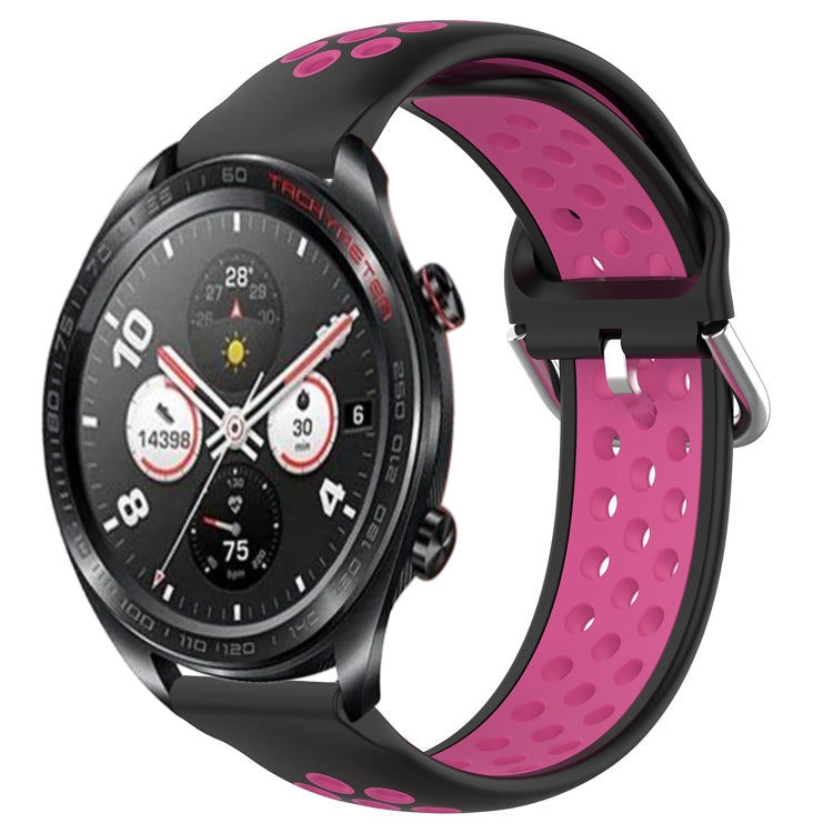 22mm Perforated Breathable Sports Silicone Watch Band, For Honor Watch Dream