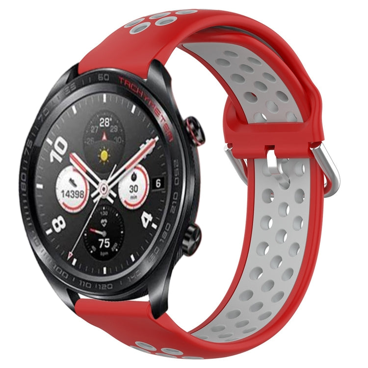 22mm Perforated Breathable Sports Silicone Watch Band, For Honor Watch Dream