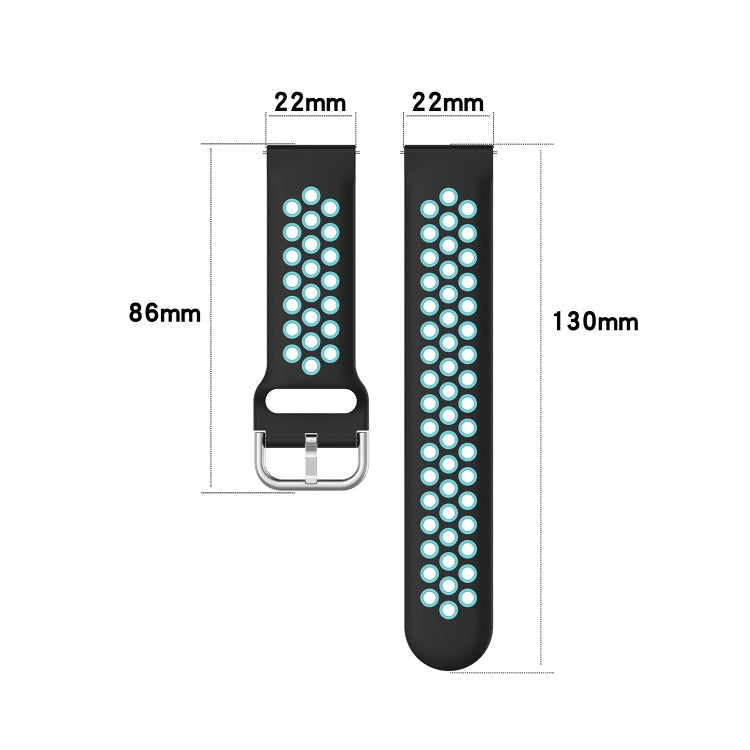 22mm Perforated Breathable Sports Silicone Watch Band, For Honor Watch Dream
