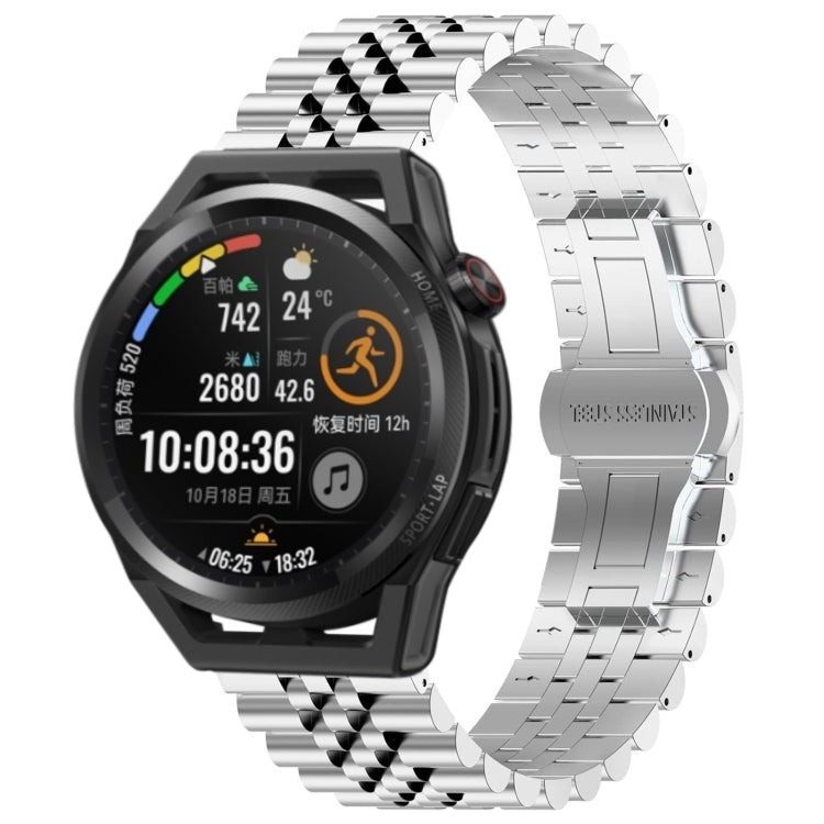 Five Bull Half Round Stainless Steel Watch Band + Strap Removal Tool, For Huawei Watch GT3 Pro 46mm, For Huawei Watch GT Runner, For Huawei Watch GT3 46mm