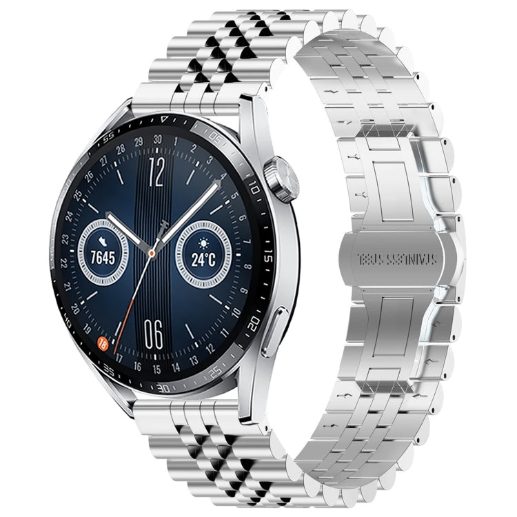 Five Bull Half Round Stainless Steel Watch Band + Strap Removal Tool, For Huawei Watch GT3 Pro 46mm, For Huawei Watch GT Runner, For Huawei Watch GT3 46mm