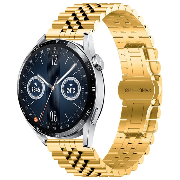 Five Bull Half Round Stainless Steel Watch Band + Strap Removal Tool, For Huawei Watch GT3 Pro 46mm, For Huawei Watch GT Runner, For Huawei Watch GT3 46mm