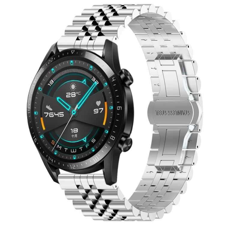 Five Bull Half Round Stainless Steel Watch Band + Strap Removal Tool, For Huawei Watch 3 / 3 Pro, For Huawei Watch GT2 Pro / GT 2e, For Huawei Watch GT 42mm/46mm / GT2 46mm