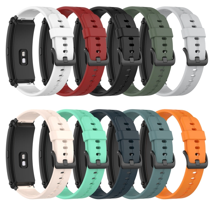 Solid Color Silicone Watch Band, For Huawei Band 7, For Huawei Band 6