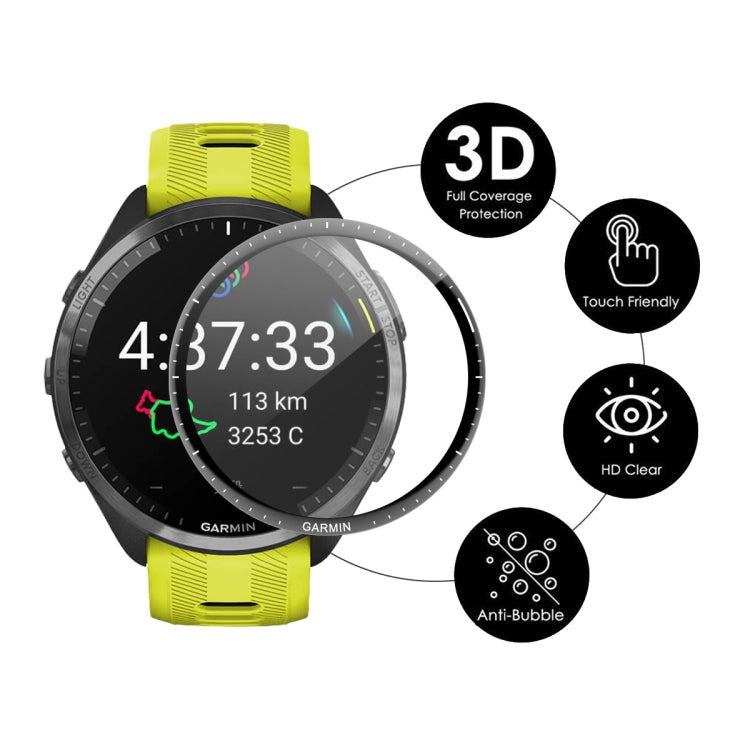 For Garmin Forerunner 965 ENKAY Hat-Prince 3D Full Coverage Soft PC Edge + PMMA HD Screen Protector Film, 1pcs, 2pcs, 5pcs, 10pcs