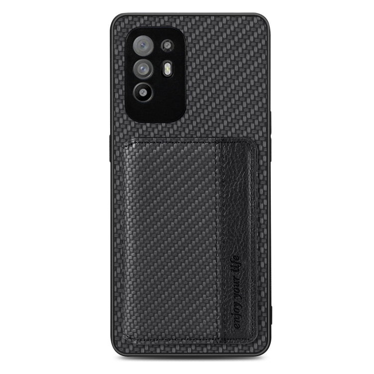 Carbon Fiber Magnetic Card Bag Phone Case, For OPPO A78, For OPPO A94 5G, For OPPO Find X6 Pro, For OPPO Find X6
