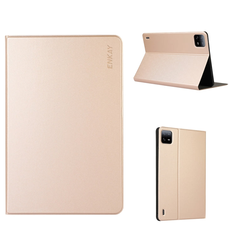 For Xiaomi Pad 6 / Pad 6 Pro ENKAY Leather Stand Smart Tablet Case, For Xiaomi Pad 6 / Pad 6 Pro