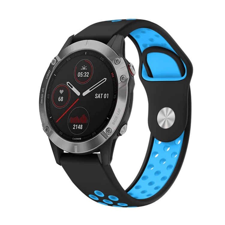 22mm Sports Breathable Silicone Watch Band, For Garmin Fenix 6 GPS, For Garmin Fenix 6 Pro GPS