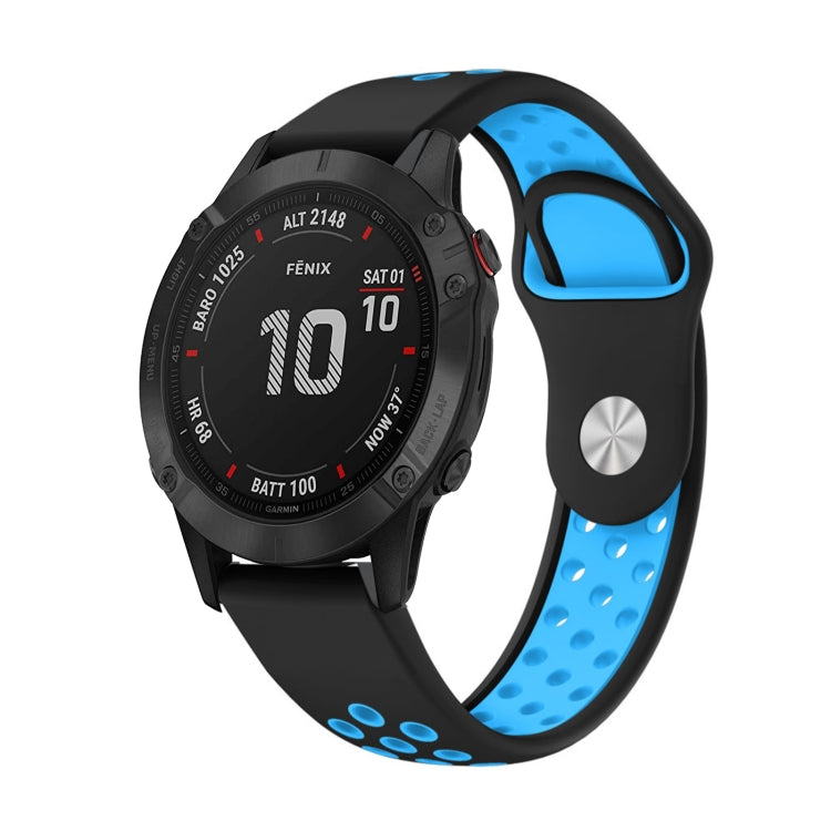 22mm Sports Breathable Silicone Watch Band, For Garmin Fenix 6 GPS, For Garmin Fenix 6 Pro GPS
