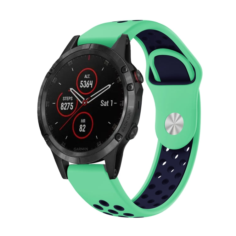 22mm Sports Breathable Silicone Watch Band, For Garmin Fenix 5 Plus, For Garmin Quatix 5