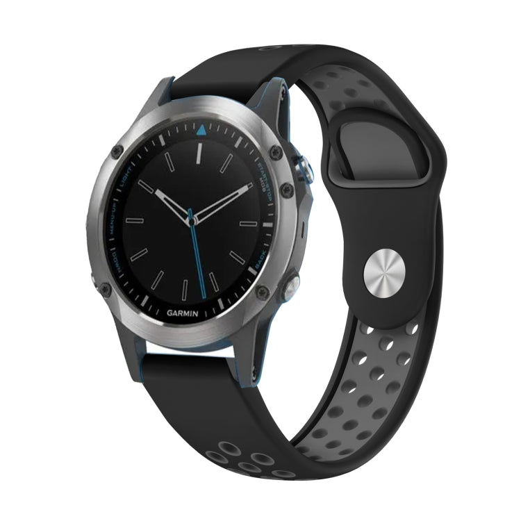 22mm Sports Breathable Silicone Watch Band, For Garmin Fenix 5 Plus, For Garmin Quatix 5