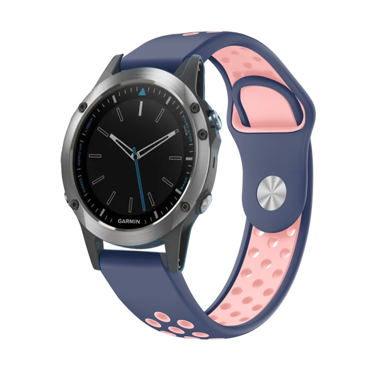 22mm Sports Breathable Silicone Watch Band, For Garmin Fenix 5 Plus, For Garmin Quatix 5