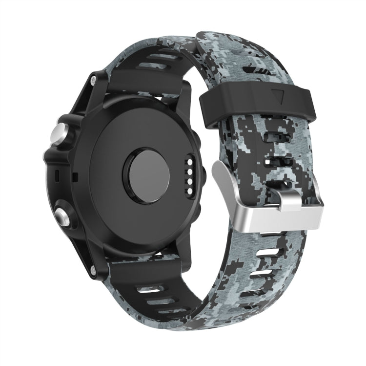 26mm Camouflage Printed Silicone Watch Band, For Garmin Enduro, For Garmin Fenix 6X, For Garmin Fenix 6X Pro, For Garmin Fenix 6X Sapphire