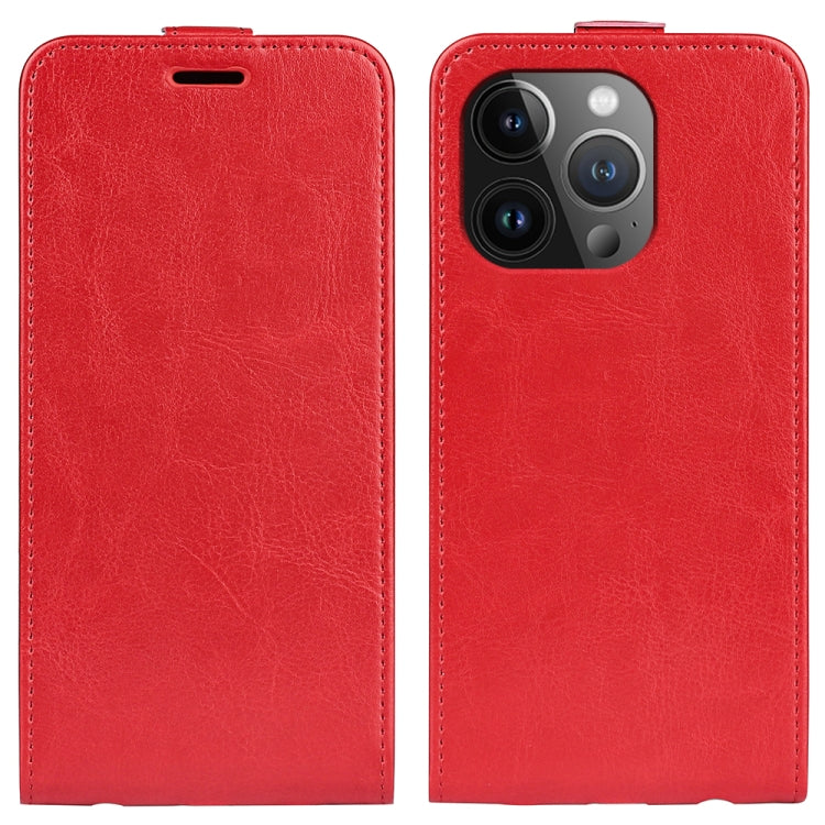 R64 Texture Single Vertical Flip Leather Phone Case, For iPhone 16 Pro, For iPhone 16 Plus, For iPhone 16, For iPhone 15 Pro Max, For iPhone 15 Pro, For iPhone 15 Plus