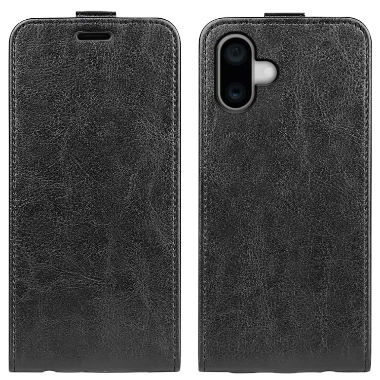 R64 Texture Single Vertical Flip Leather Phone Case, For iPhone 16 Pro, For iPhone 16 Plus, For iPhone 16, For iPhone 15 Pro Max, For iPhone 15 Pro, For iPhone 15 Plus